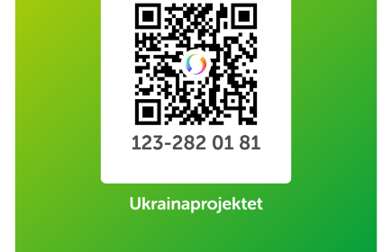 Scanna QR-koden för att skicka ditt bidrag till klubbens Ukrainaprojekt!